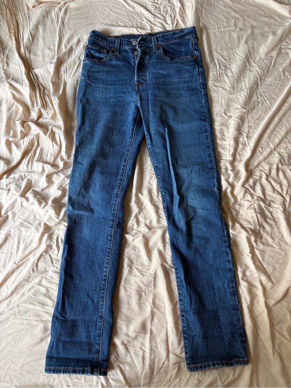 Levi's 501 Straight-Leg Jeans in Deep Blue Denim